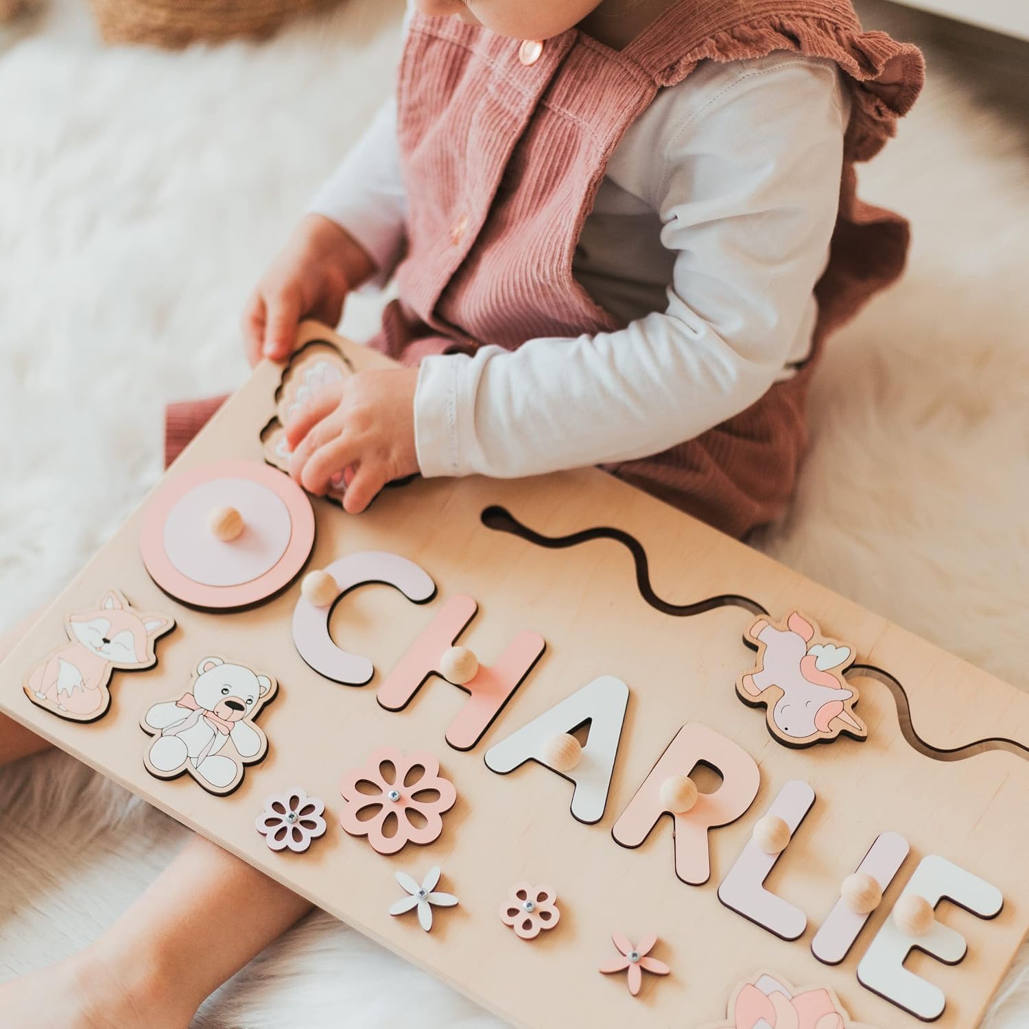 Montessori Personalized Baby Name Busy Board