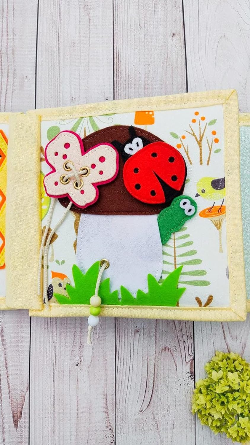 Lion Quiet Baby Book with Animals and Fruits