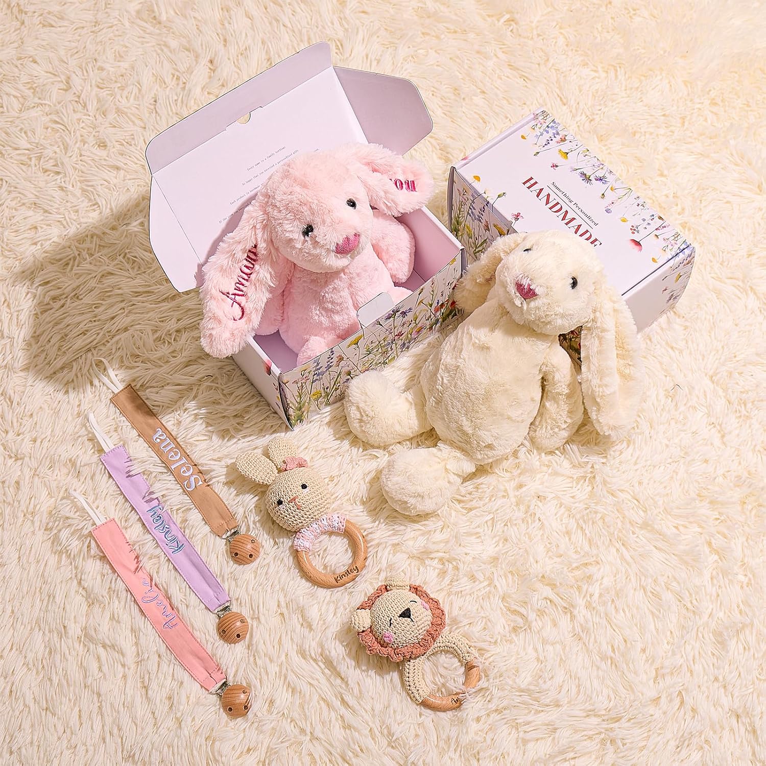 Personalized Baby Bunny Plush Toy with Name