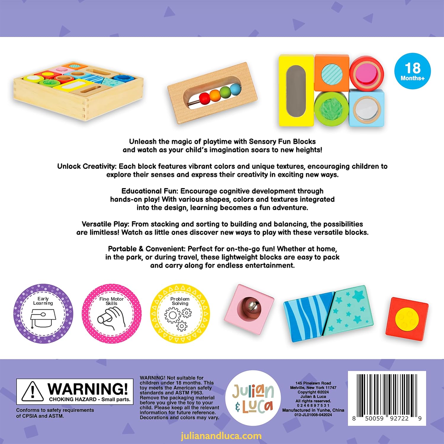 Julian Luca Sensory Fun Blocks Montessori Toy