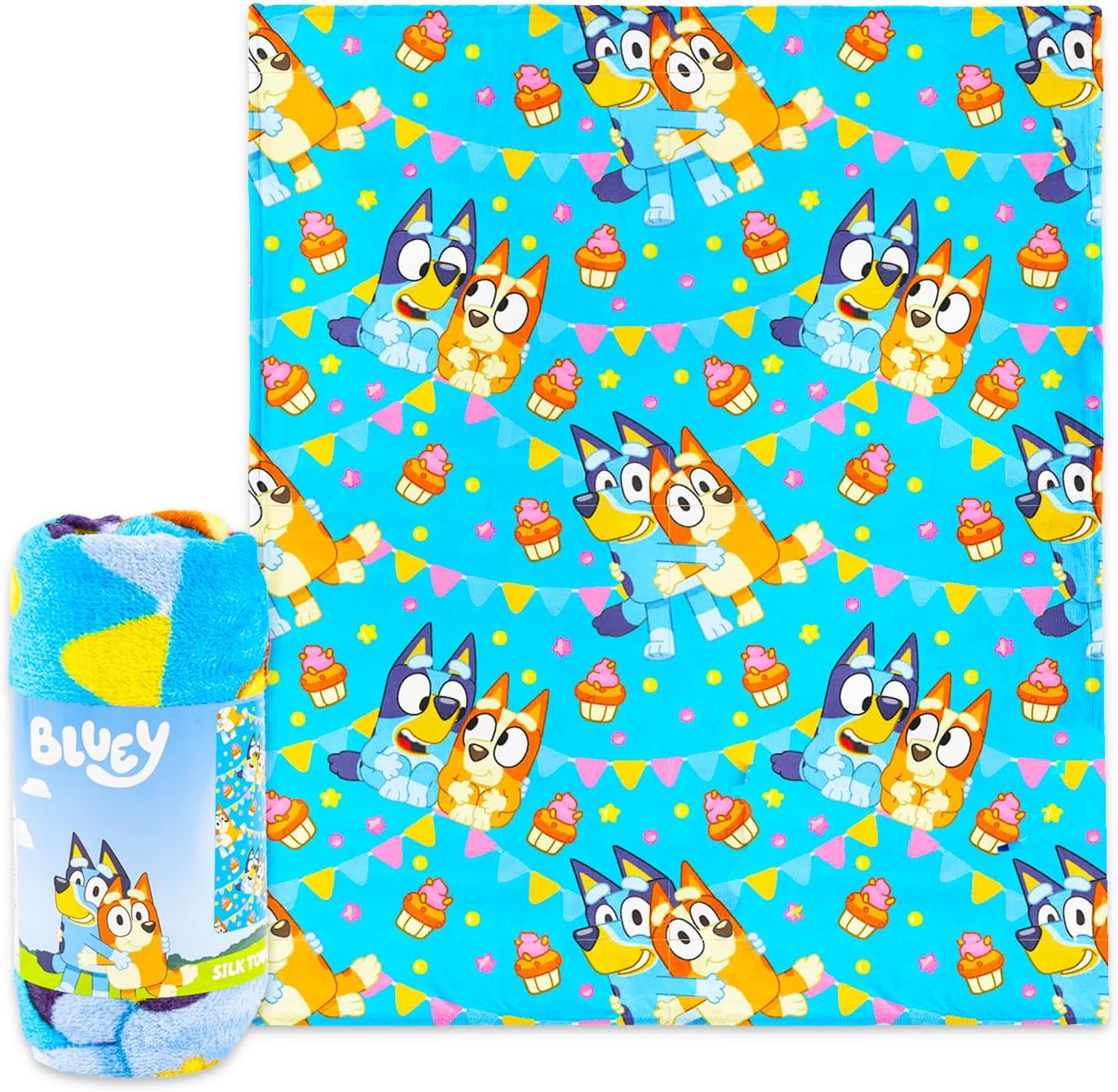 Bluey Travel Blanket and Pillow Set - Cozy Kids Bundle