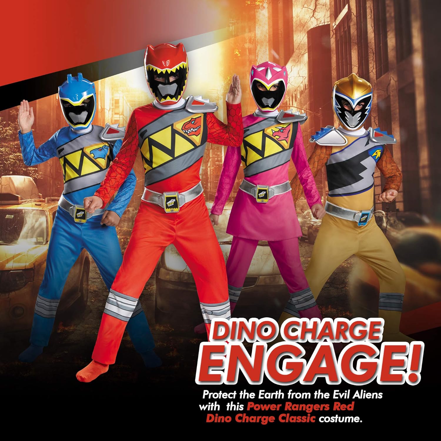 Power Rangers Dino Charge Red Child Costume