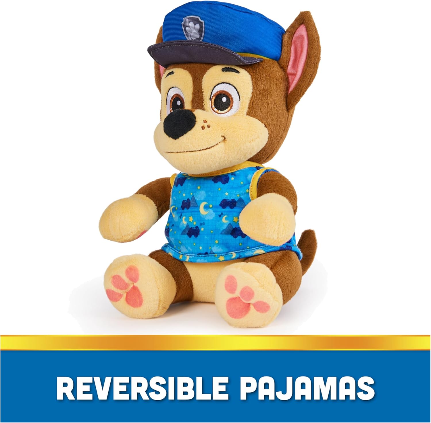 Paw Patrol Chase Plushie 10-Inch Reversible Bedtime Toy