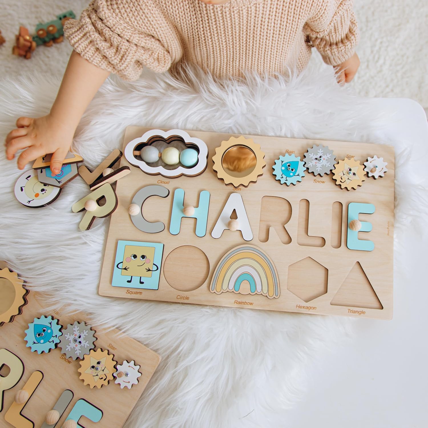 Personalized Busy Board with Engraved Message