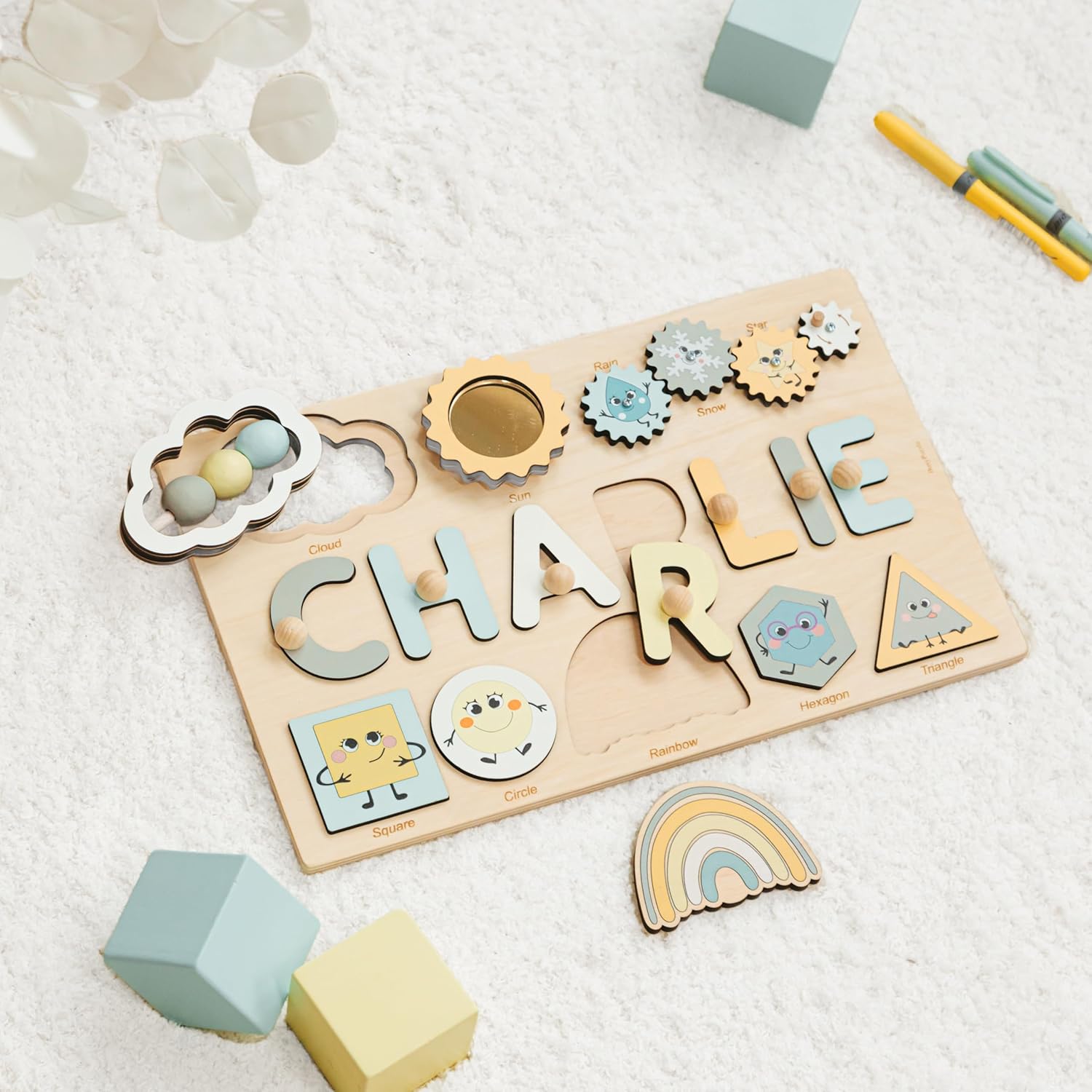 Personalized Busy Board with Engraved Message