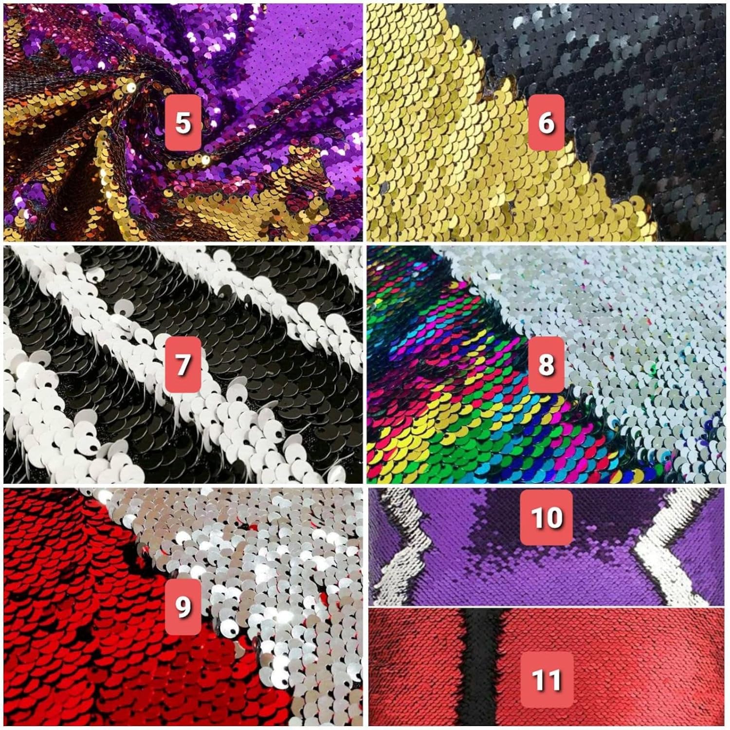 Reversible Sequin Sensory Board - Mermaid Fabric 1