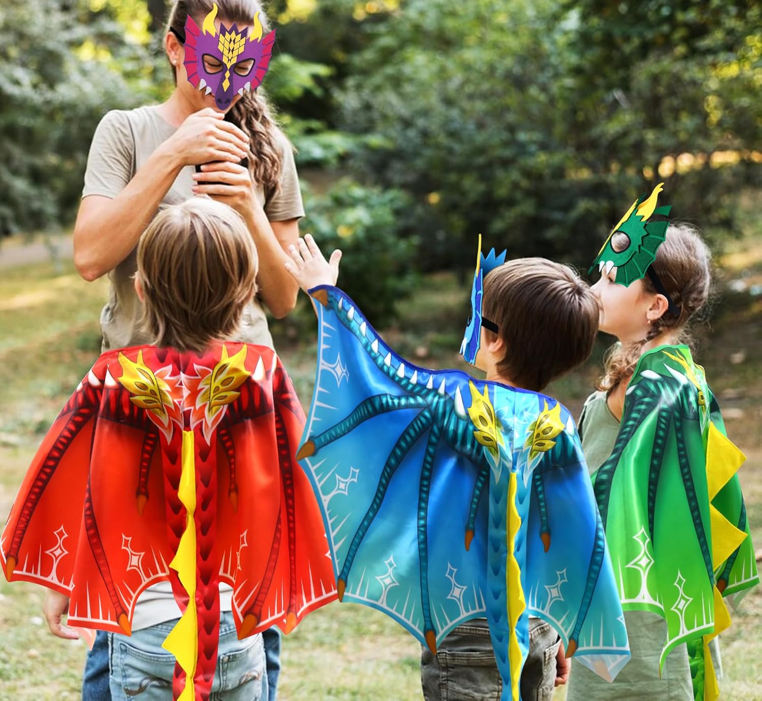 DQZ Dinosaur Wings Costume for Kids 4Yrs Birthday Party