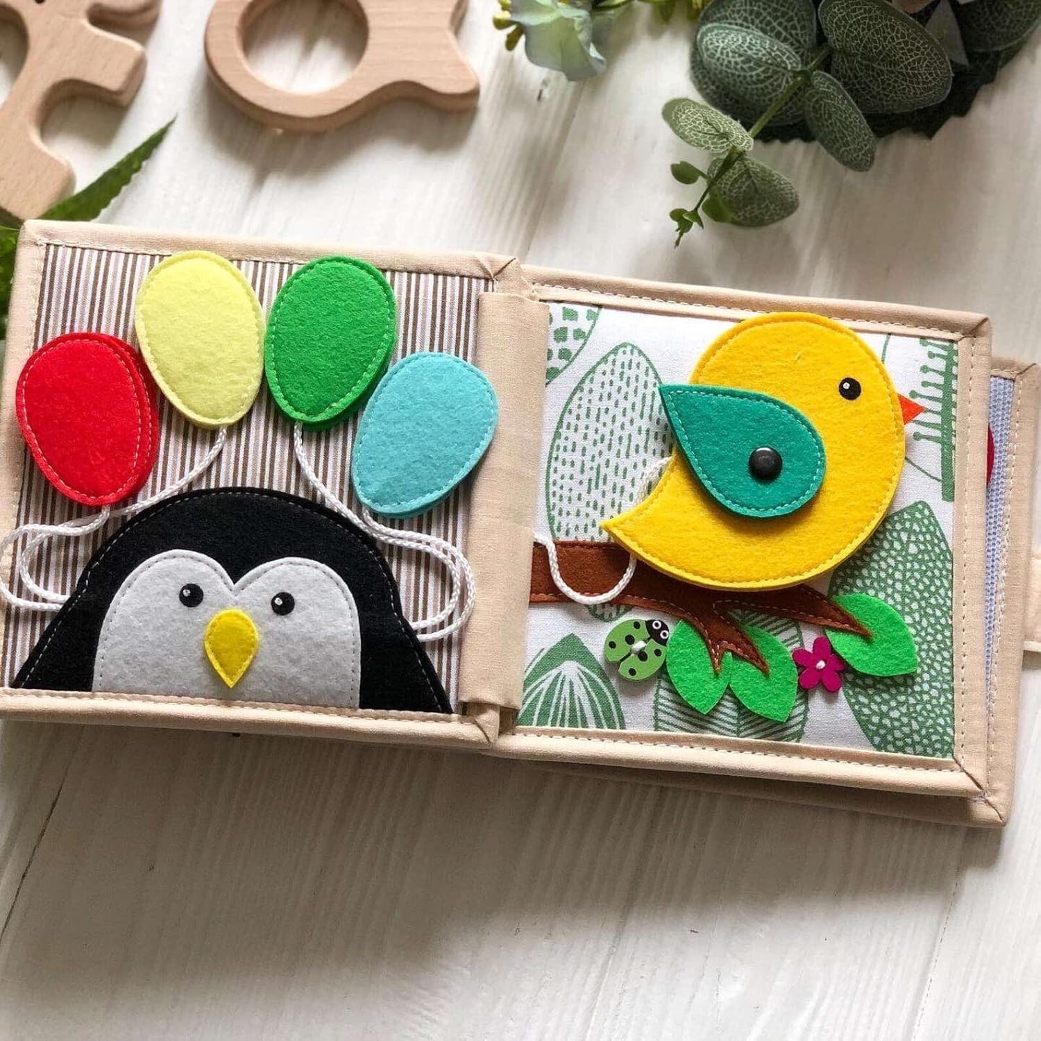 Quiet Baby Book with Animals and Colors