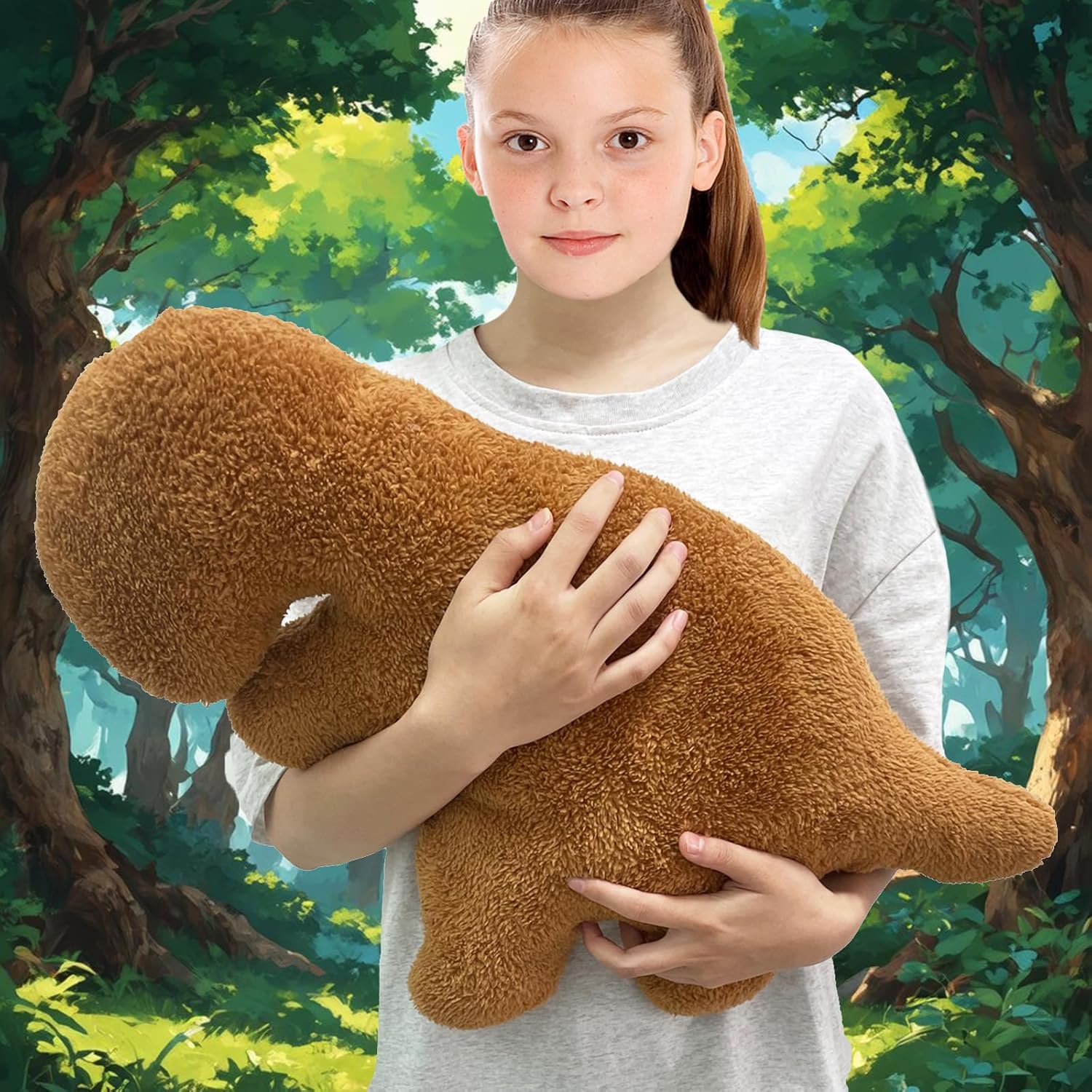 Dino Nugget Pillow 21 Inch Tyrannosaurus Rex Plush