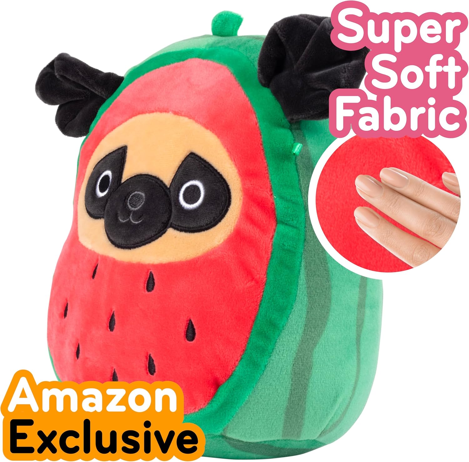 Squishmallows Prince Watermelon Pug 8-Inch Plush