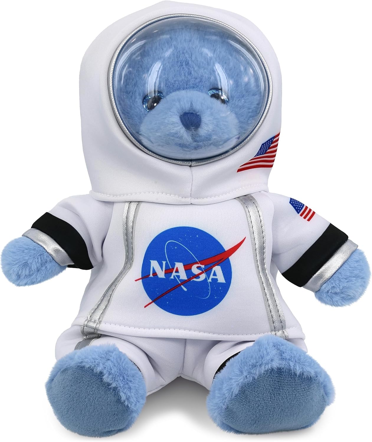 DolliBu Baby Blue Bear Astronaut Plush - 8 Inch Personalized