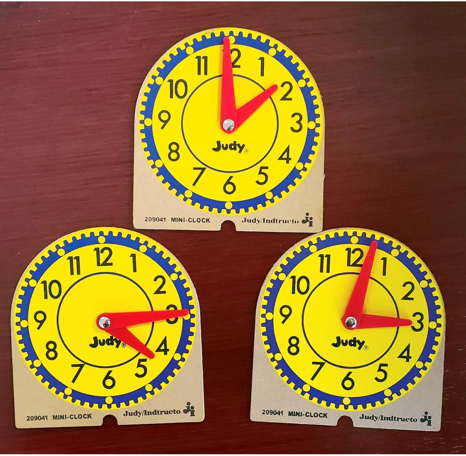 Judy Instructo Mini-Clocks Set of 12 4 18 x 4 Inches