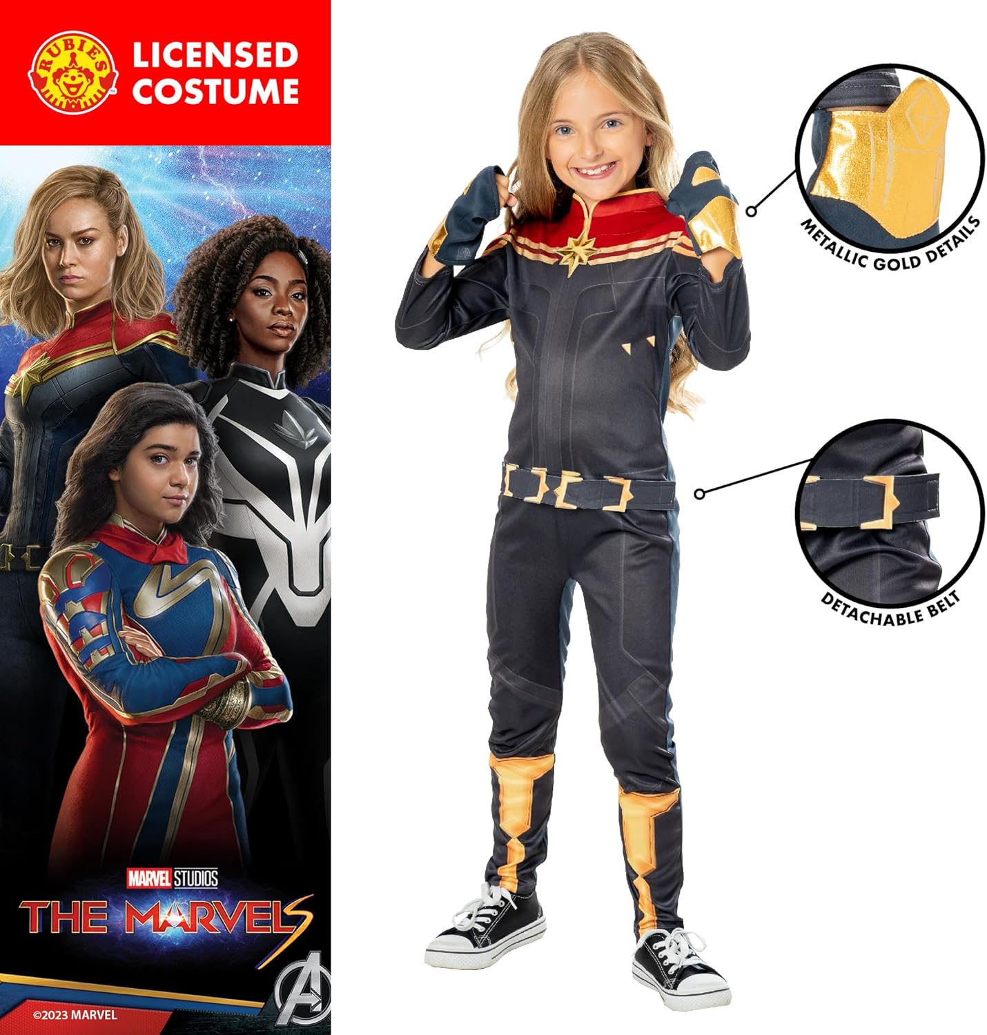 Rubies Captain Marvel Kids Costume Deluxe Edition