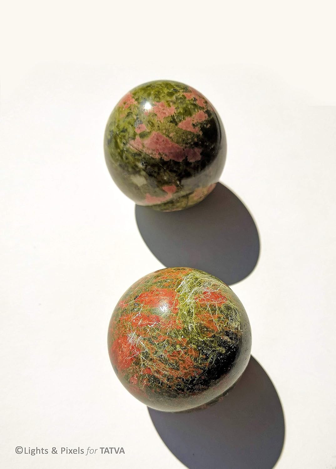 Handmade Unakite Sphere Pink Green Energy Chakra Healing