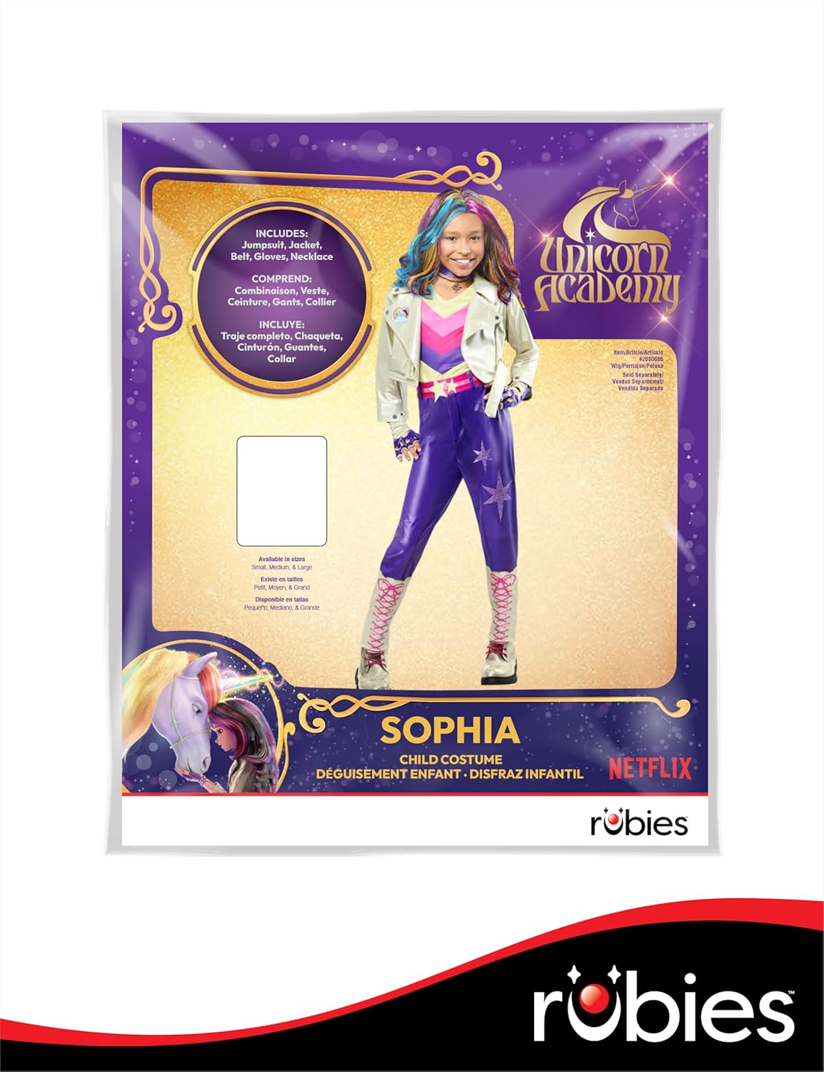 Rubies Unicorn Academy Sophia Costume Jumpsuit 1