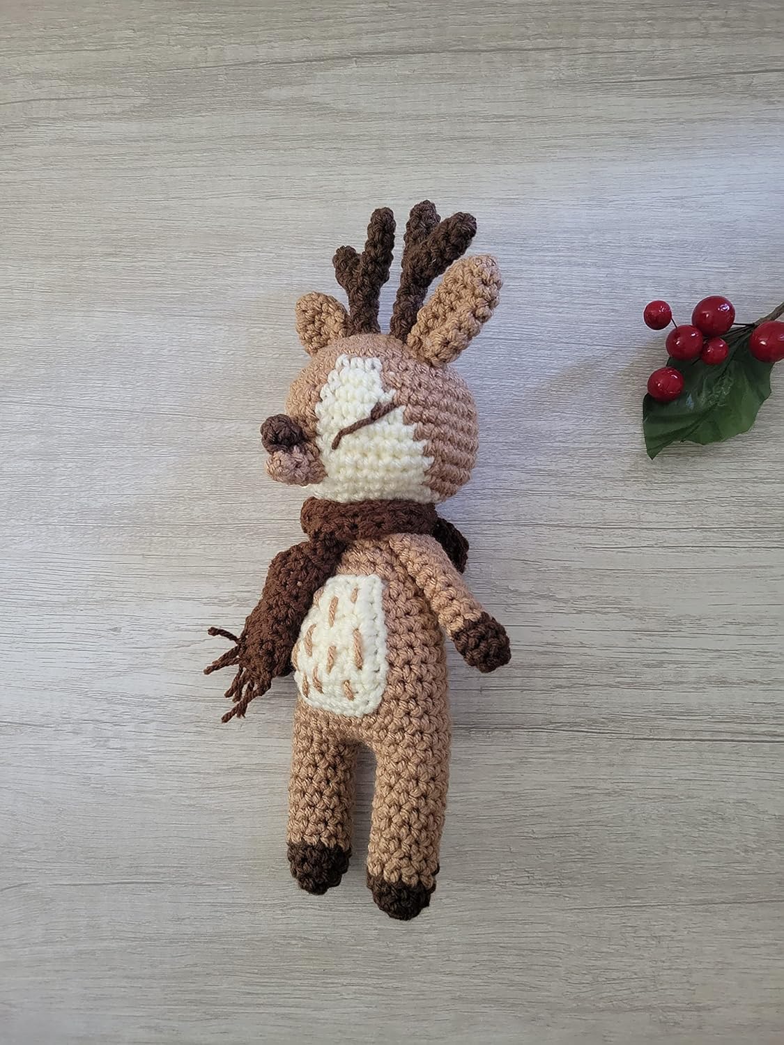 Handmade Crochet Reindeer Christmas Decor 1