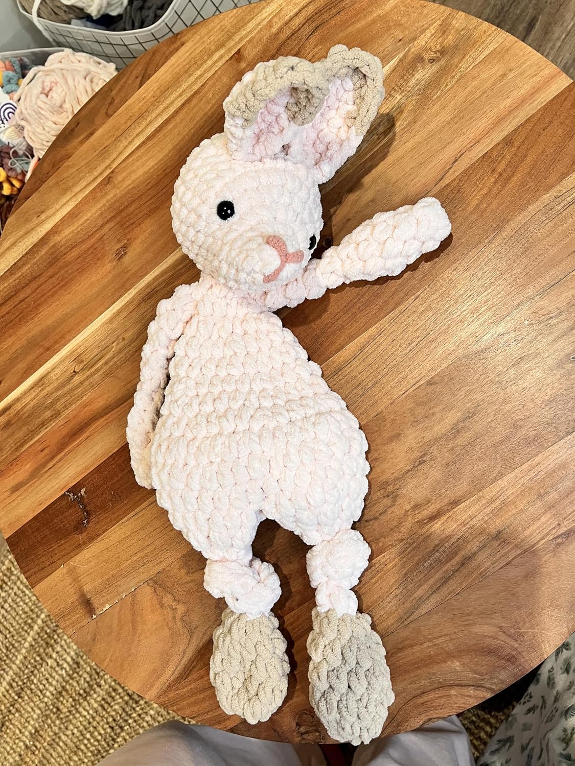 Handmade Bunny Snuggler Plush Toy for Baby