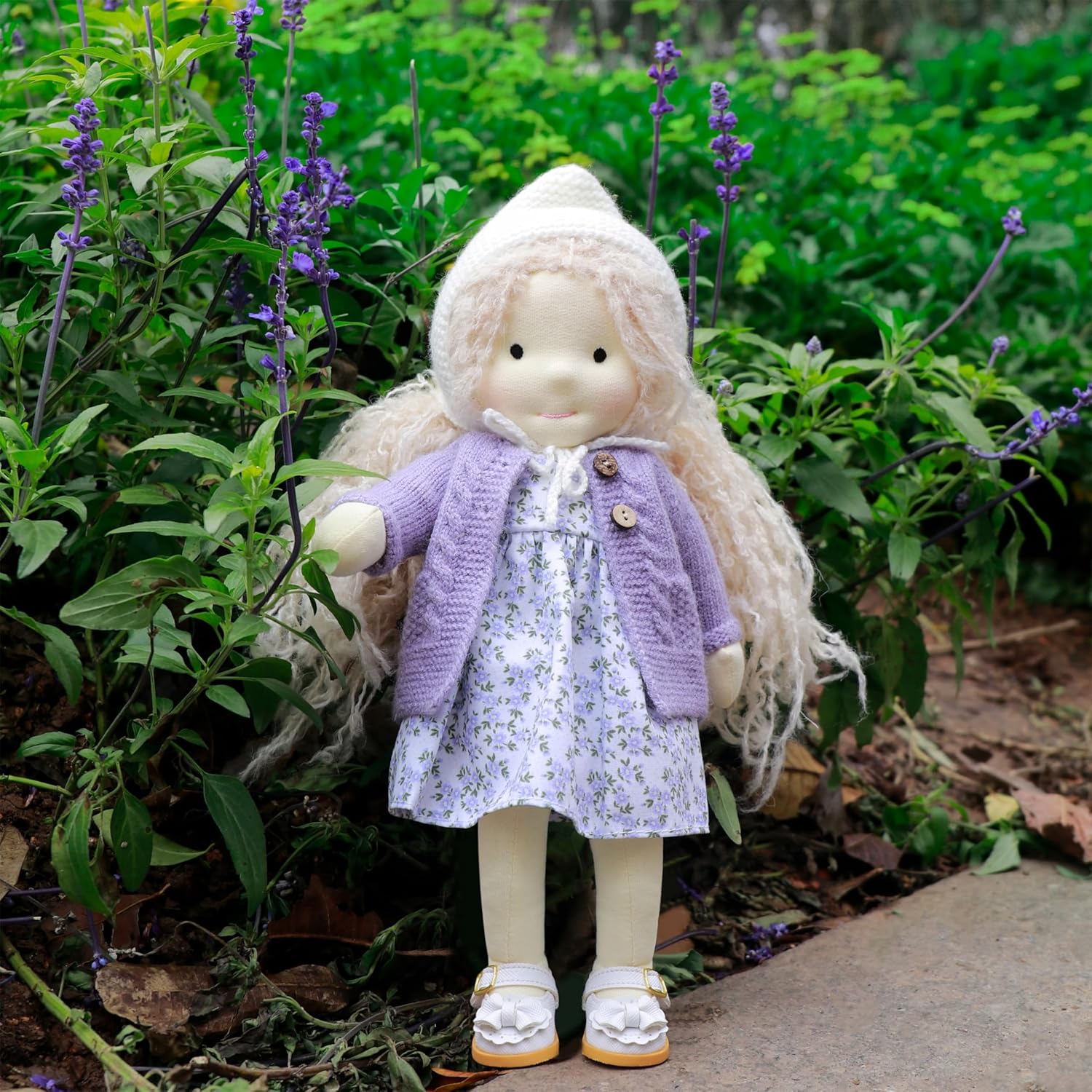 BlissfulPixie Handmade Waldorf Bunny Doll 12