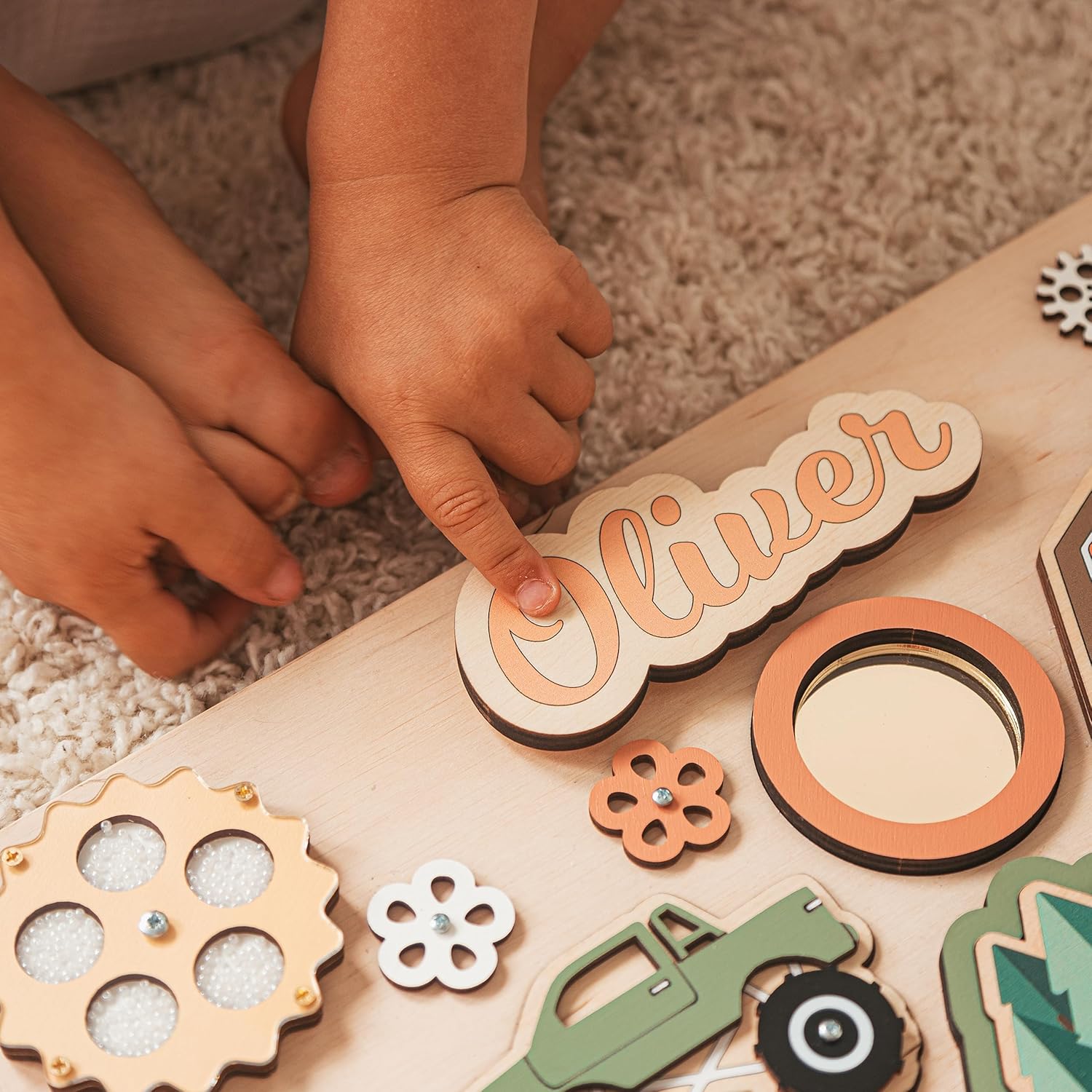 Personalized Busy Board with Childs Name
