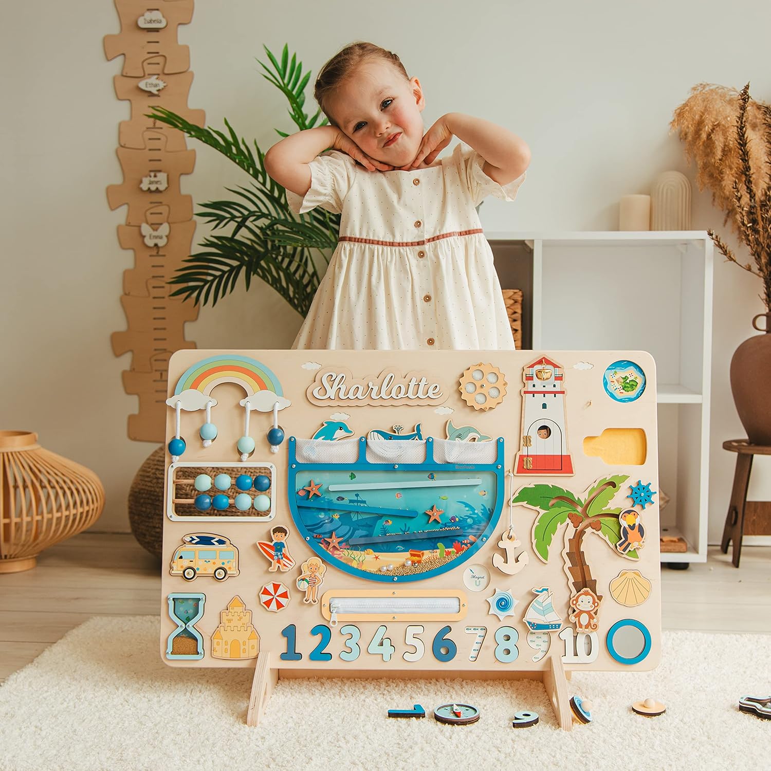 Custom Busy Board for Baby Girl with Name