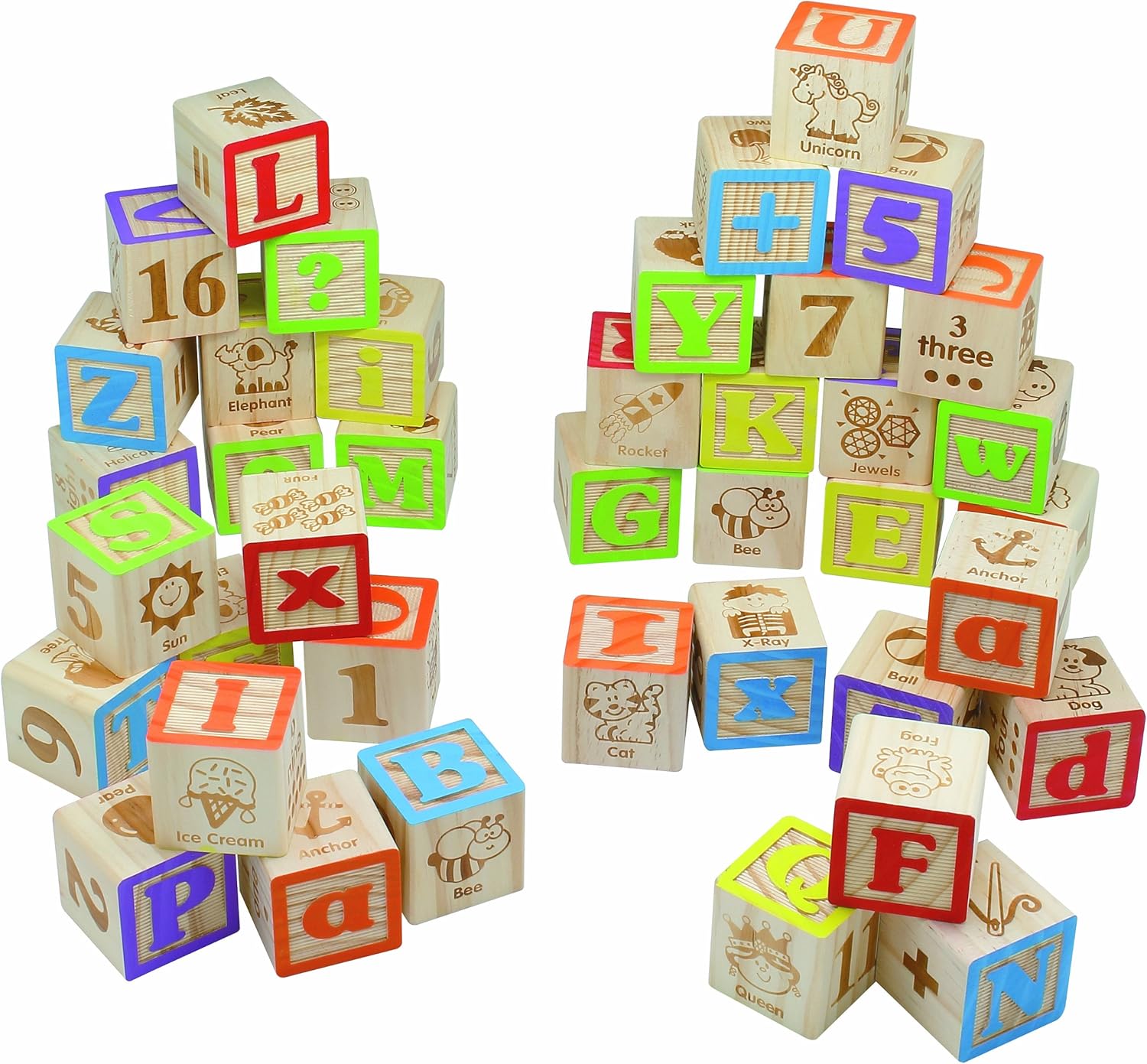 Maxim Deluxe Wooden ABC Blocks for Kids