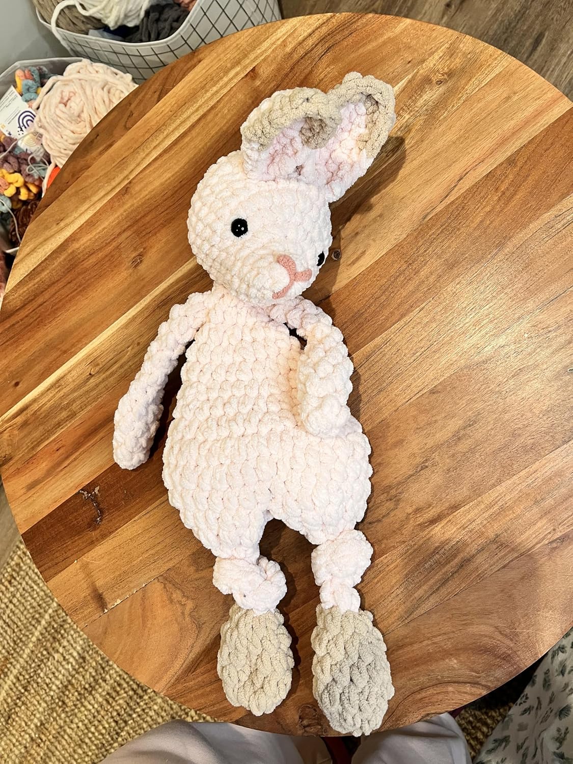 Handmade Bunny Snuggler Plush Toy for Baby