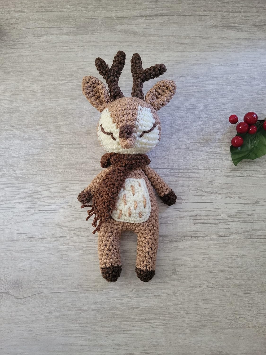 Handmade Crochet Reindeer Christmas Decor 1