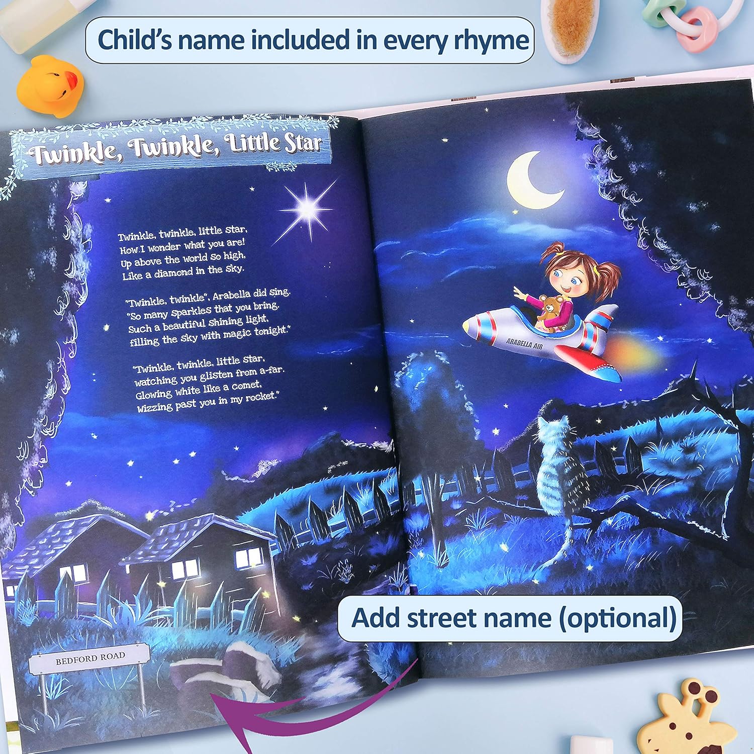 Personalized Nursery Rhymes Book for Babys First Birthday