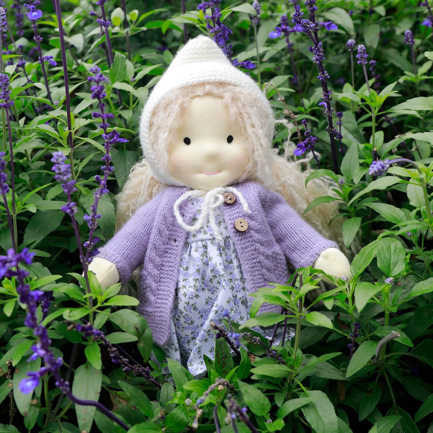 BlissfulPixie Handmade Waldorf Bunny Doll 12