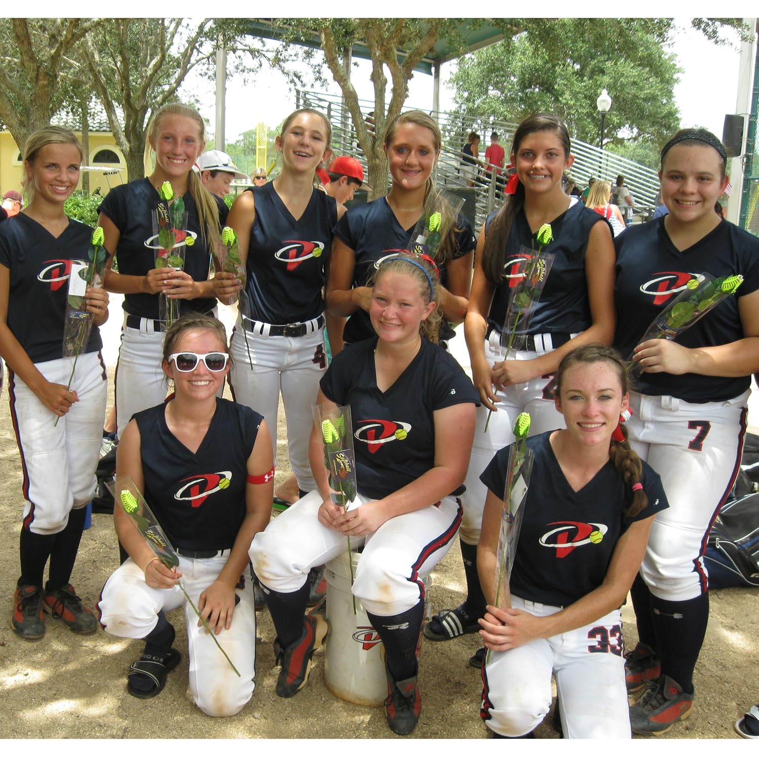 Softball Rose - Handmade Premium Softball Cover Flower