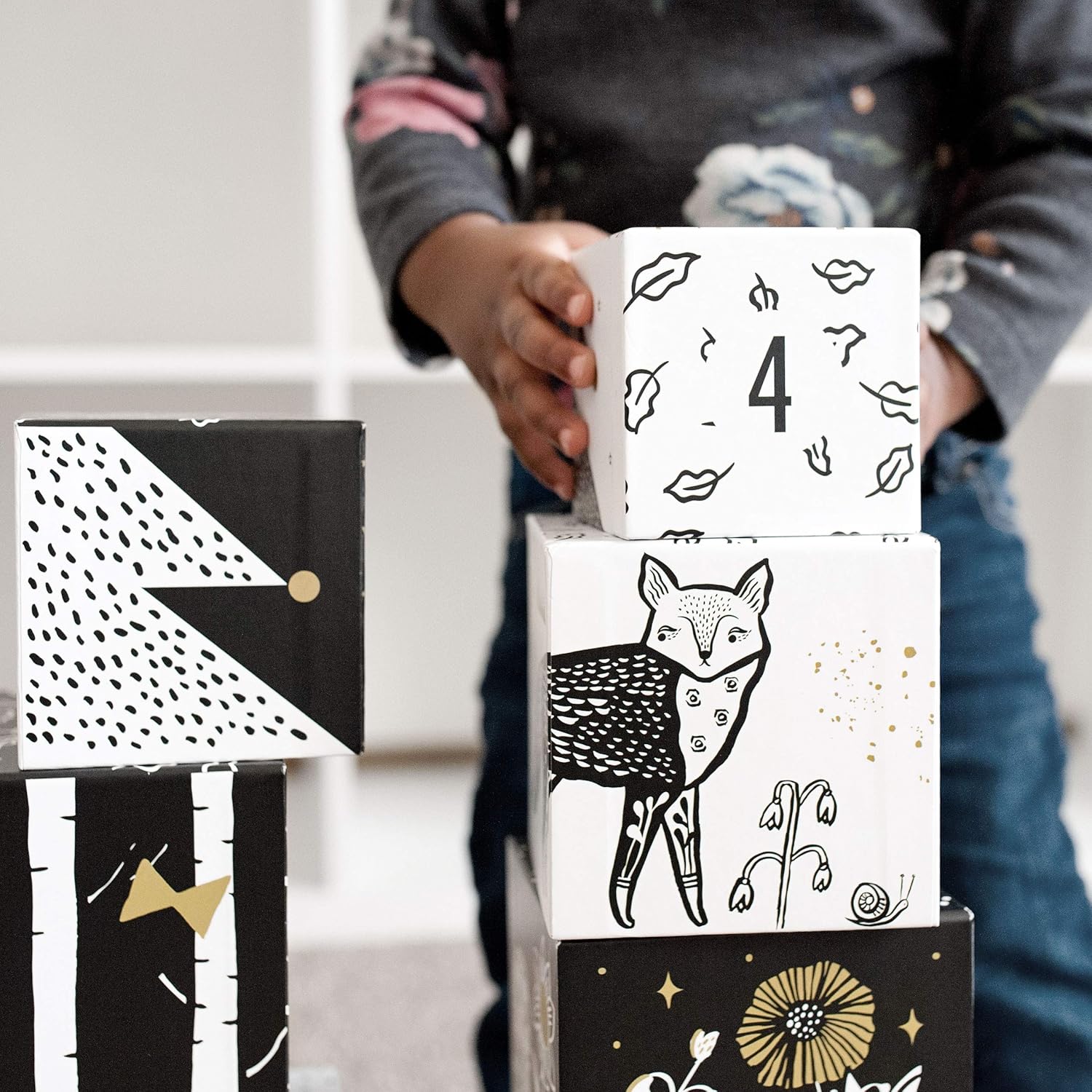 Wee Gallery Nesting Blocks - Woodland Animals Numbers