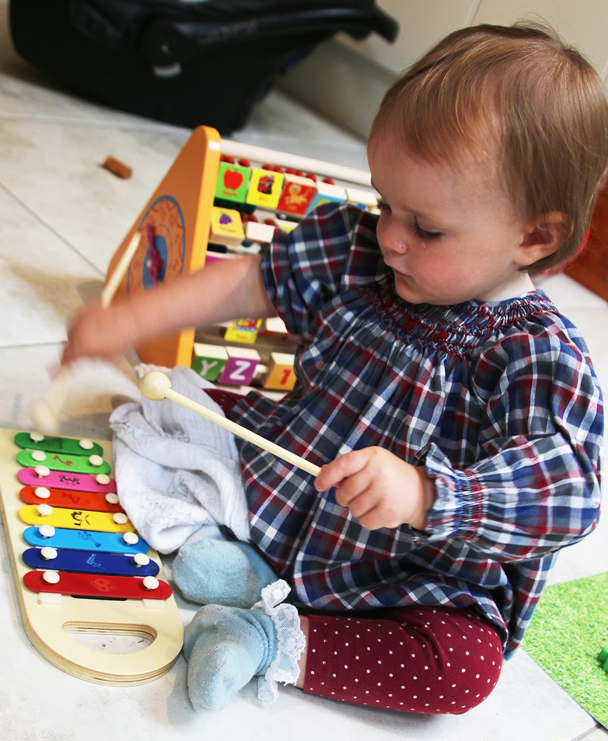 Wooden Hammer Ball and Xylophone Set for 1-Year-Olds