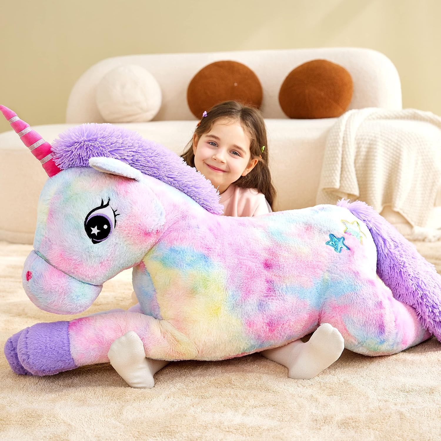 IKASA 43 Inch Giant Unicorn Plush Toy