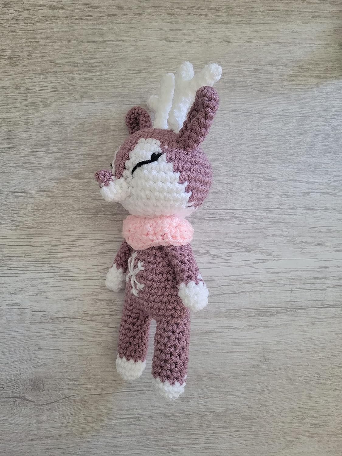 Handmade Crochet Reindeer Christmas Decor Baby Toy