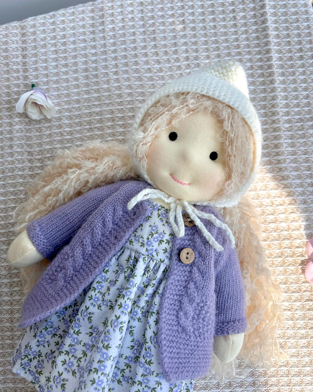 BlissfulPixie Handmade Waldorf Bunny Doll 12