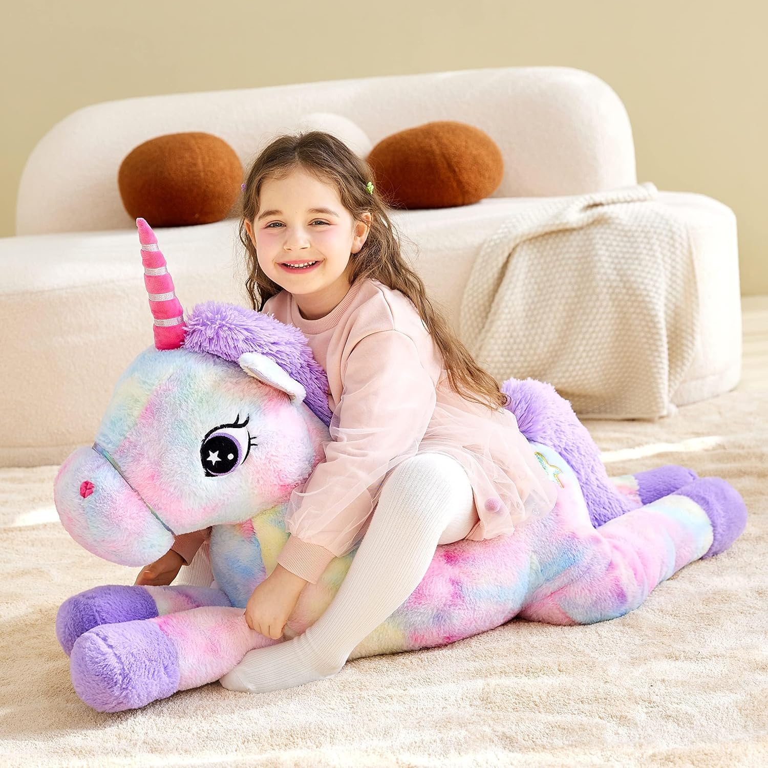 IKASA 43 Inch Giant Unicorn Plush Toy