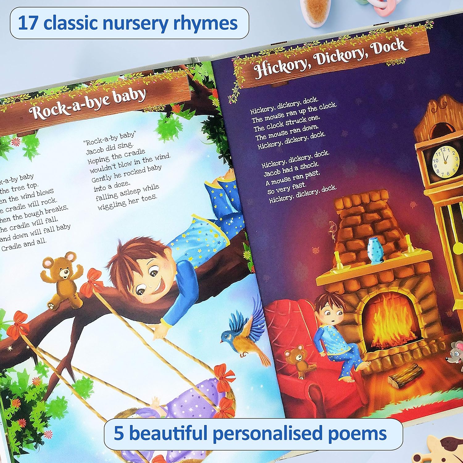 Personalized Nursery Rhymes Book for Babys First Birthday